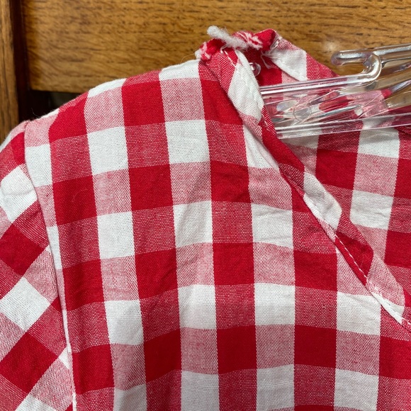 Red Gingham Ruffle Top - Picture 6 of 8